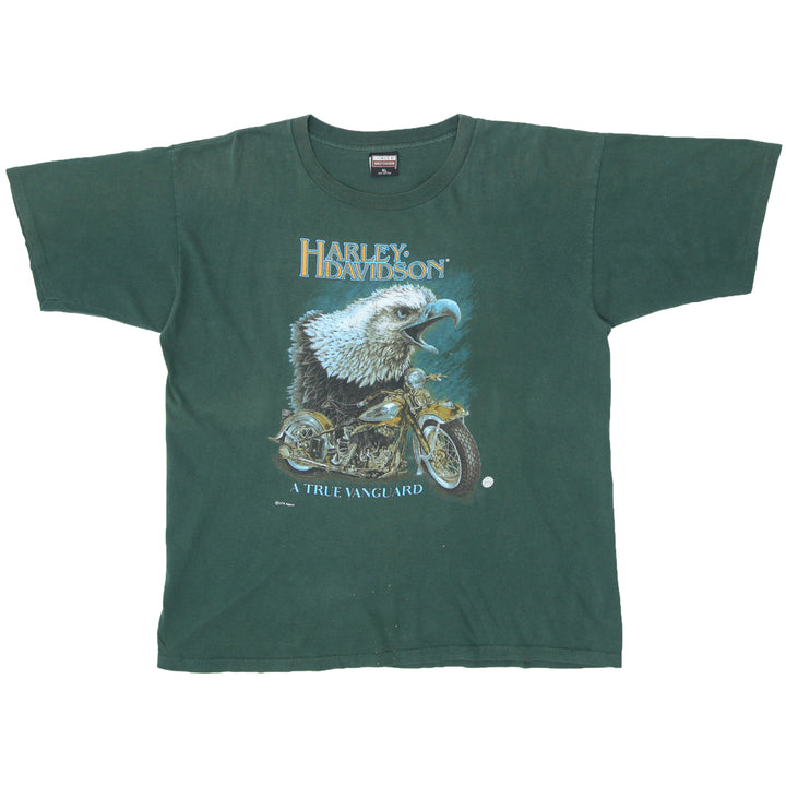 1995 Vintage Harley Davidson A True Vanguard Biker T-Shirt S.Stitch Made in USA XL