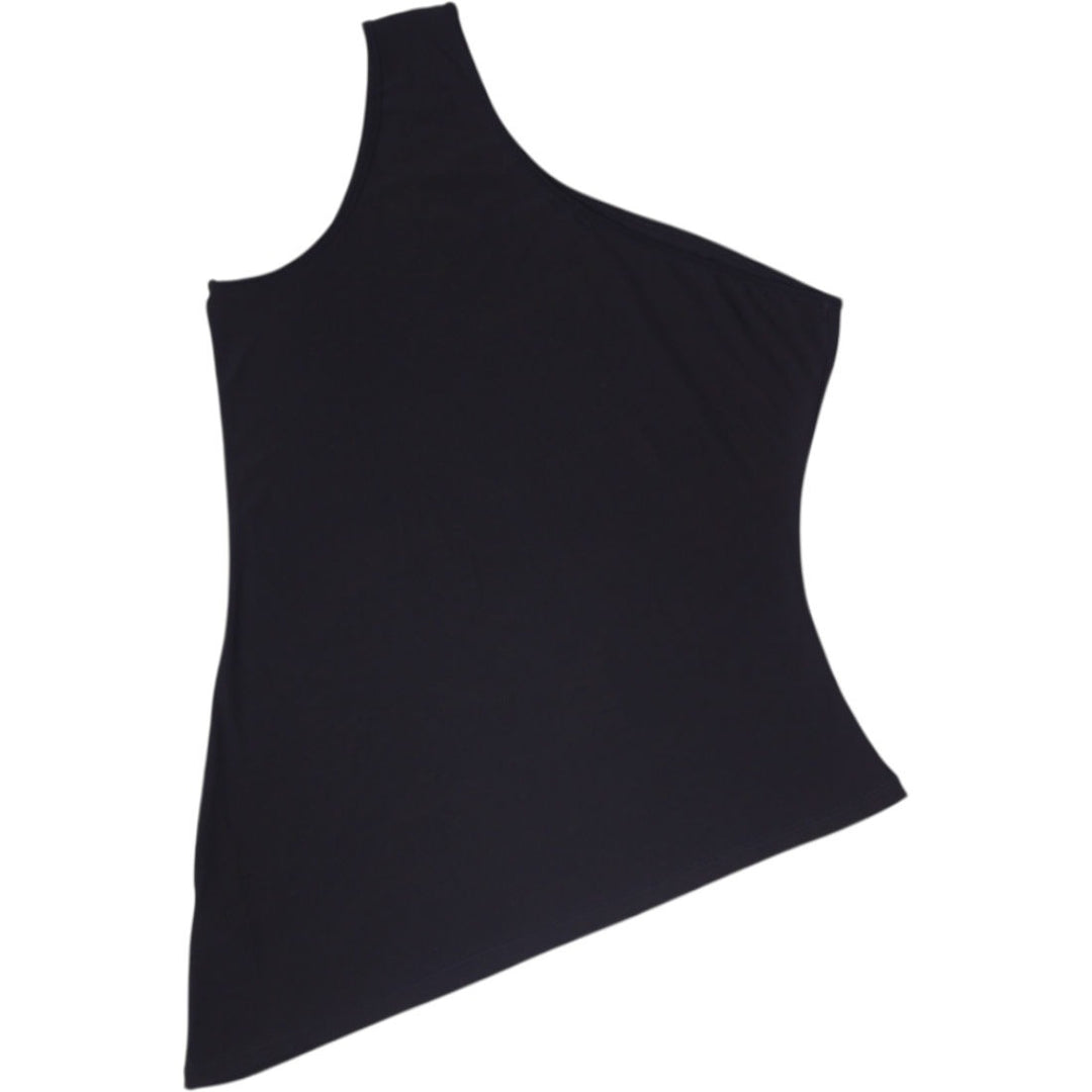 Y2K Ladies Venus One Shoulder Asymmetrical Rhinestone Top Madi in USA Size XL