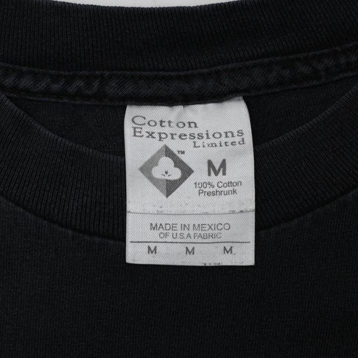 Vintage Mens Cotton Expressions T-Shirt Black Periodic Table Graphic