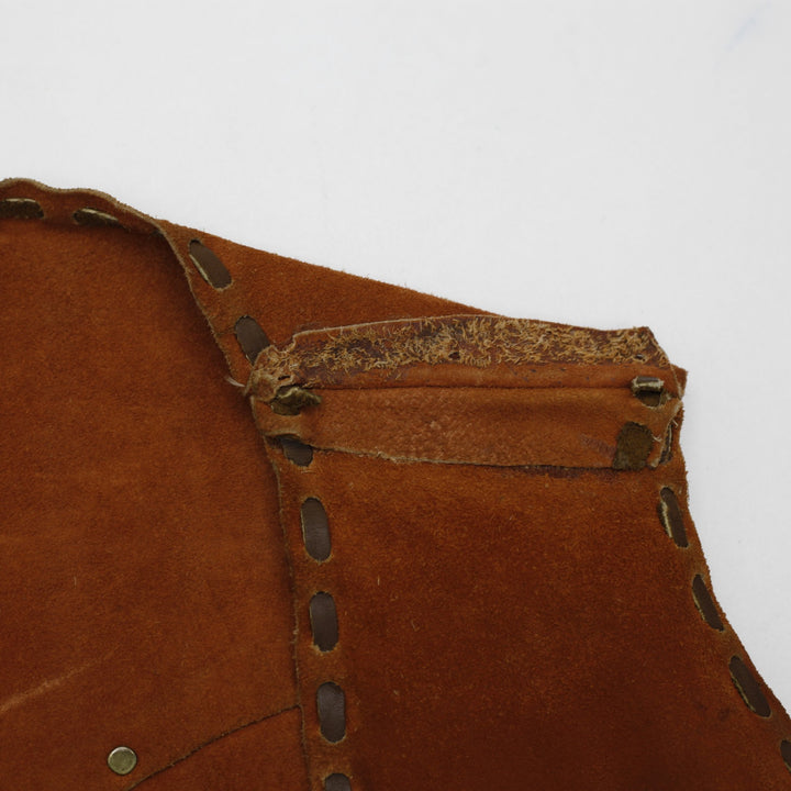 Vintage Fringe Dark Brown Suede Tassel Waistcoat | Migration_Vests - Detail View | Fashion Rerun