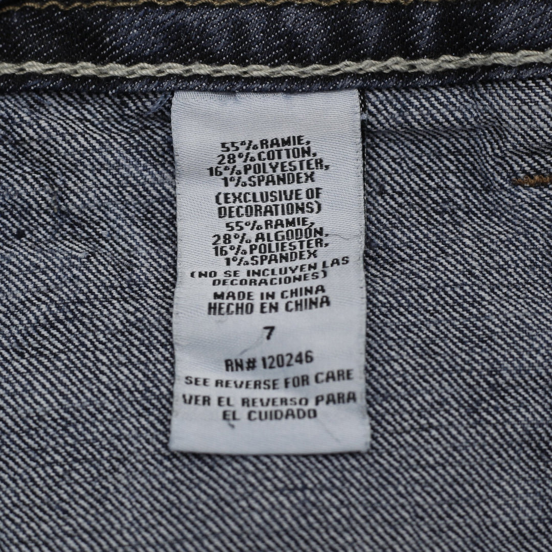 Y2K Ladies Truce Jeans Y2K Low-Rise Denim Cargo Shorts Dark Wash Size 7