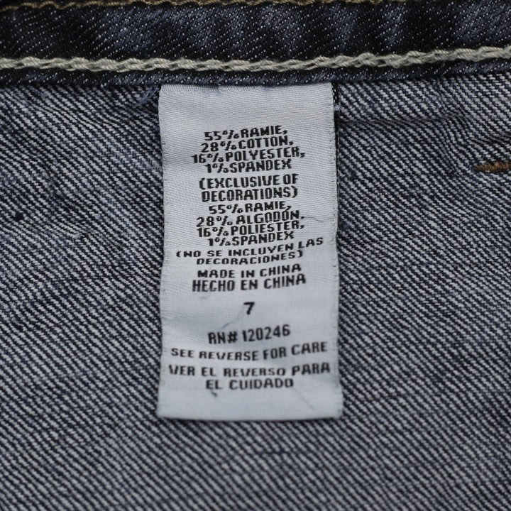 Y2K Ladies Truce Jeans Y2K Low-Rise Denim Cargo Shorts Dark Wash Size 7