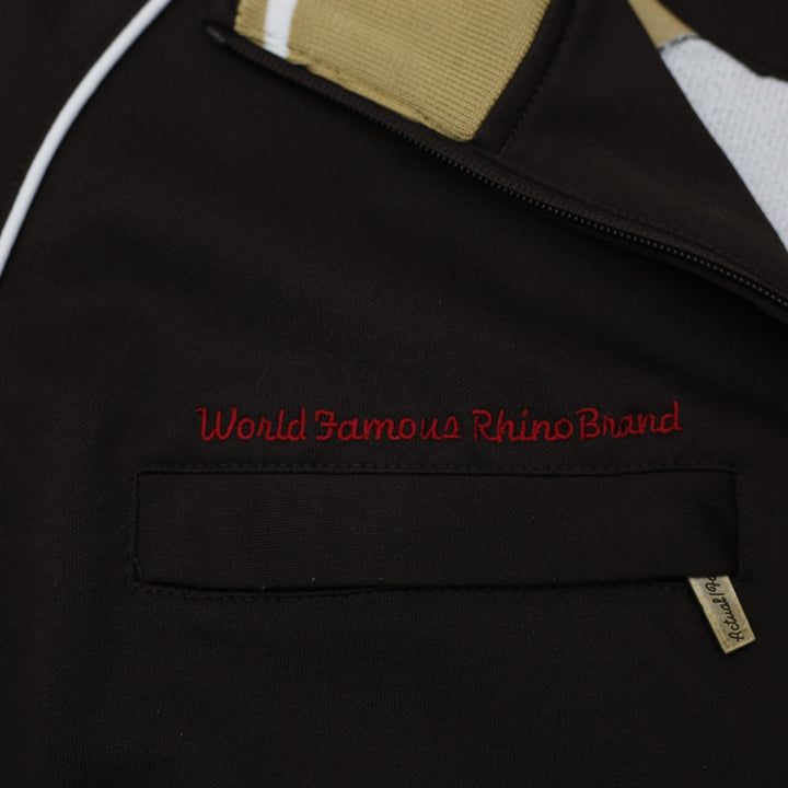 Y2K Mens Ecko Unltd Jacket Brown Zip Up Graphic XL