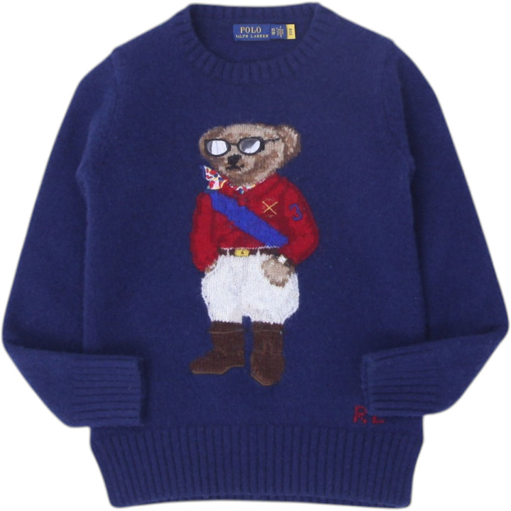 Mens Ralph Lauren Polo Bear Sweater Navy Blue Knit Embroidered Size XS | Migration_Knitwear & Sweaters RL Col | Fashion Rerun