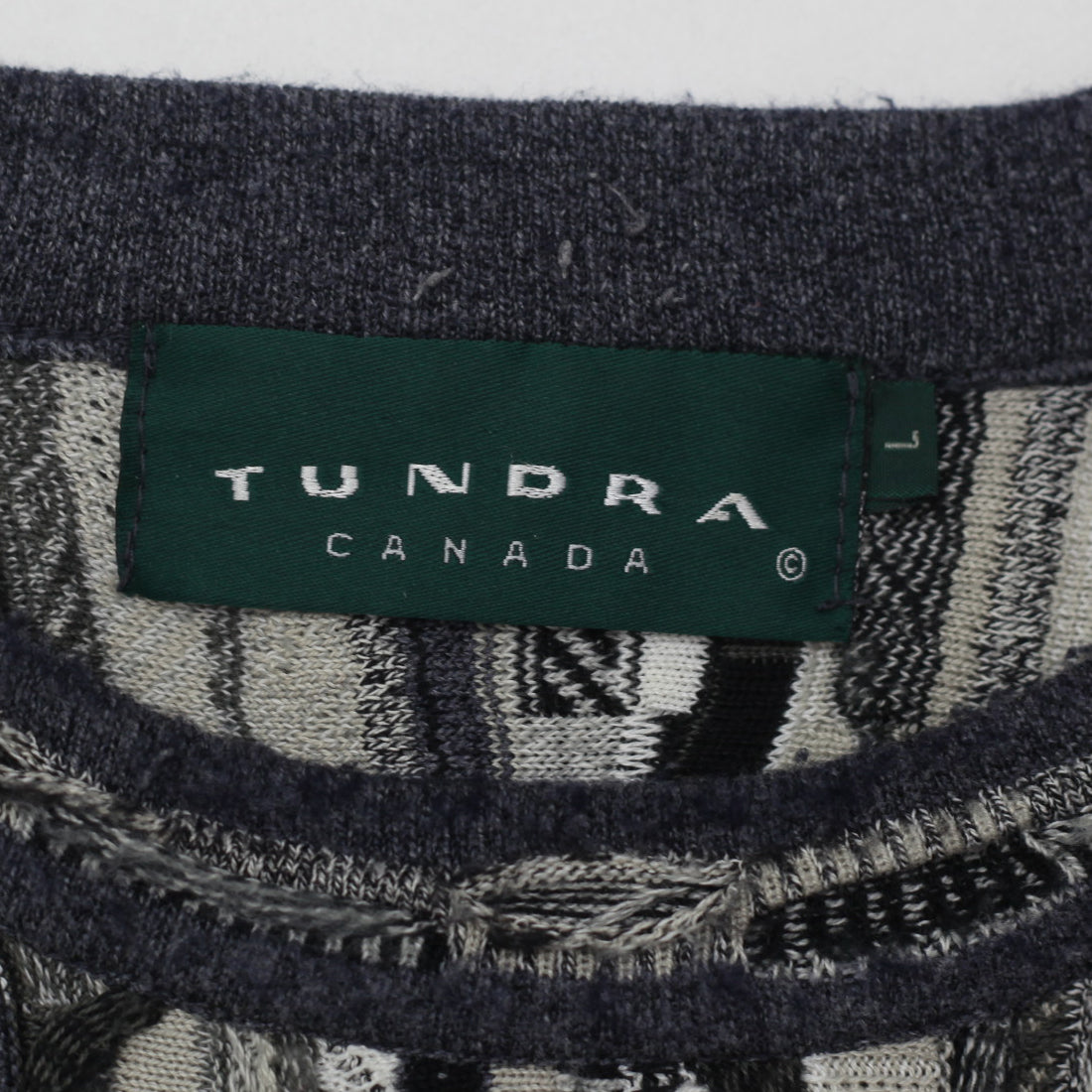 Shop Vintage Tundra Canada Coogi Style Sweater, Abstract Knit