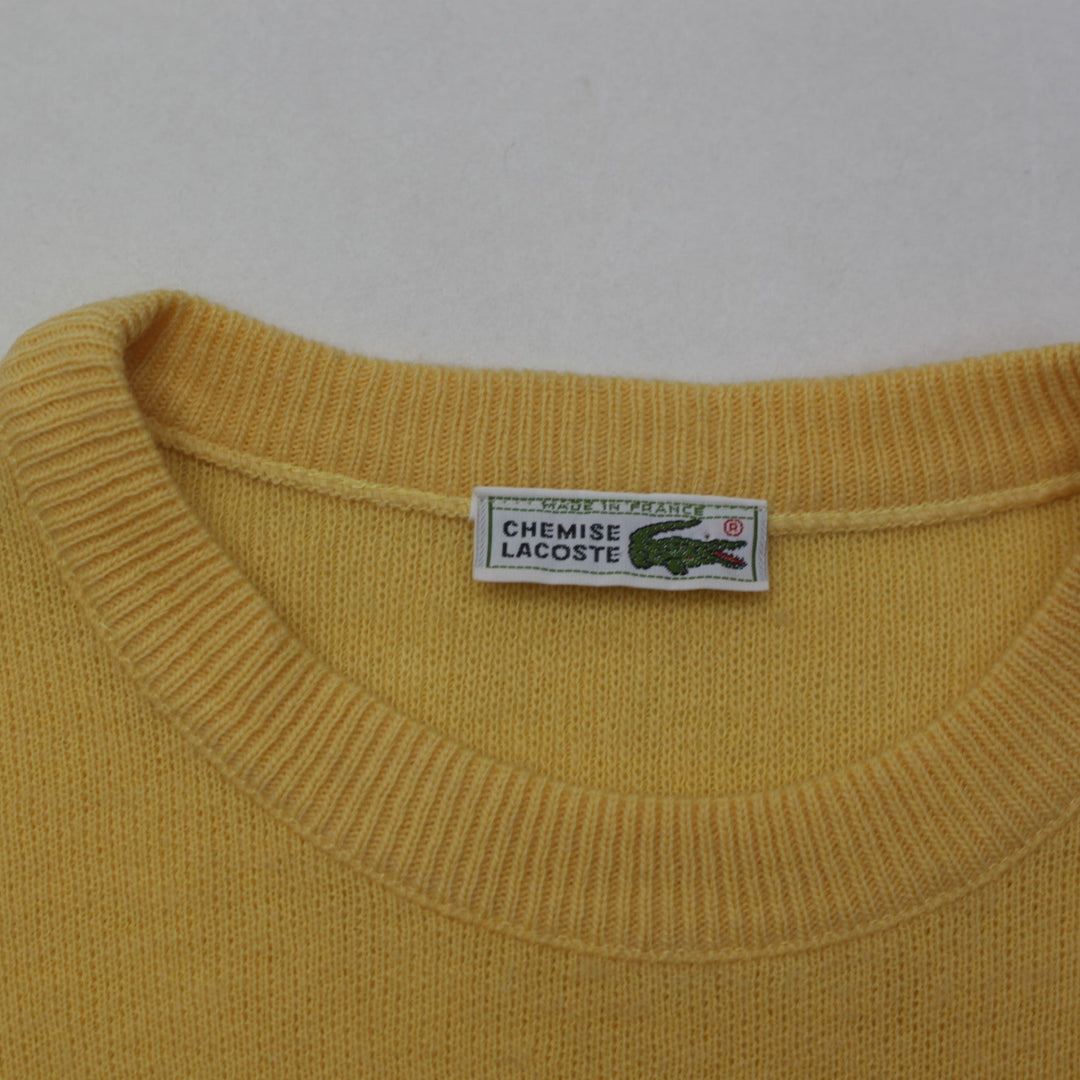 Vintage Chemise Lacoste Wool Blend Yellow Sweater