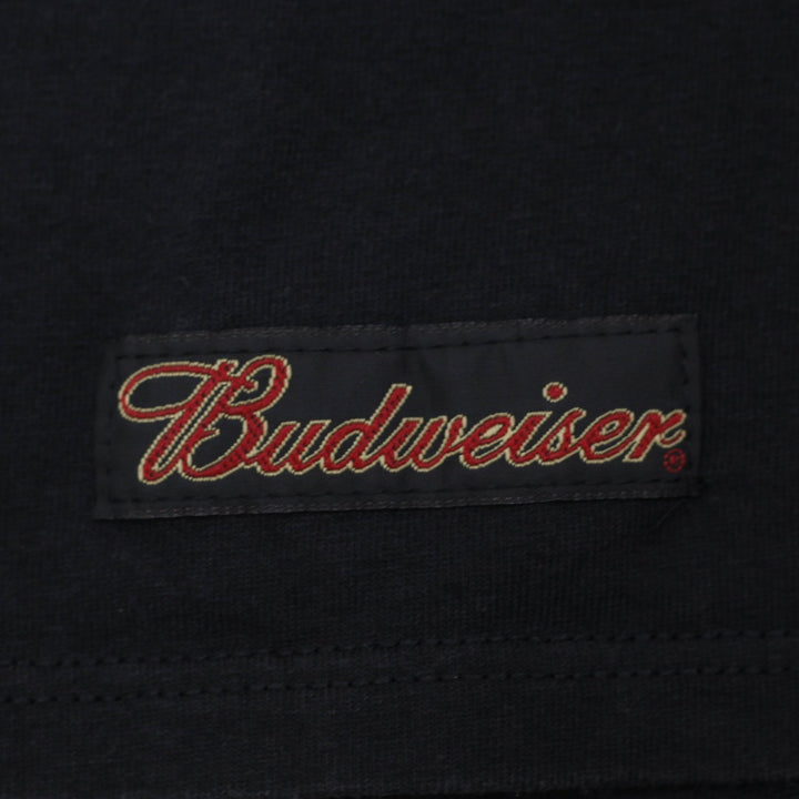Vintage Mens Budweiser Motorcycle T-Shirt Black Graphic Print | Migration_T-Shirts - Alternate View | Fashion Rerun