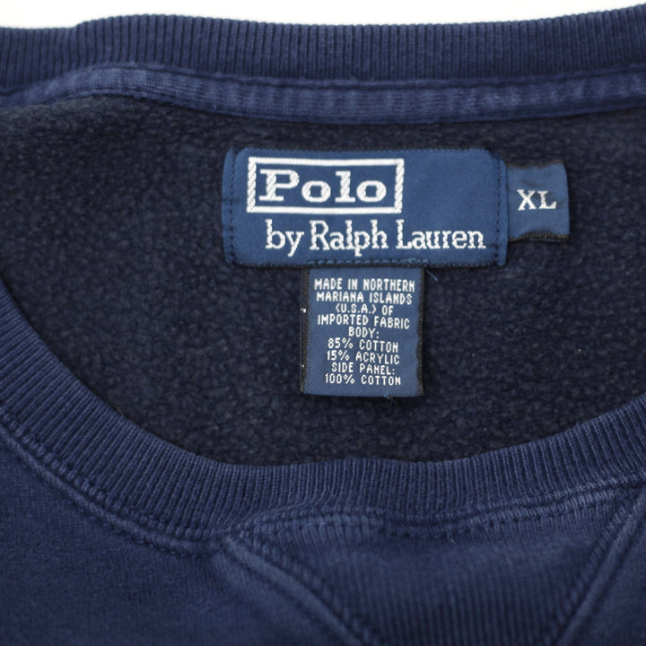 Vintage Mens Polo Ralph Lauren Sweatshirt Navy XL