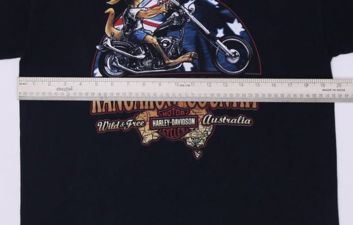 Vintage 1992 Harley-Davidson Australia Kangaroo Country Graphic Black T-Shirt M