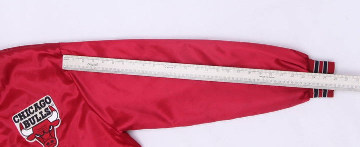 Vintage Chicago Bulls 80s Chalk Line Satin Bomber Jacket L | Migration_Jackets - View 9 | Fashion Rerun