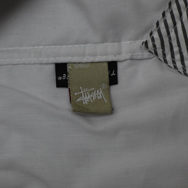 Vintage 90s Stussy Pinstripe Thermolite Lined Button Up Shirt Size S