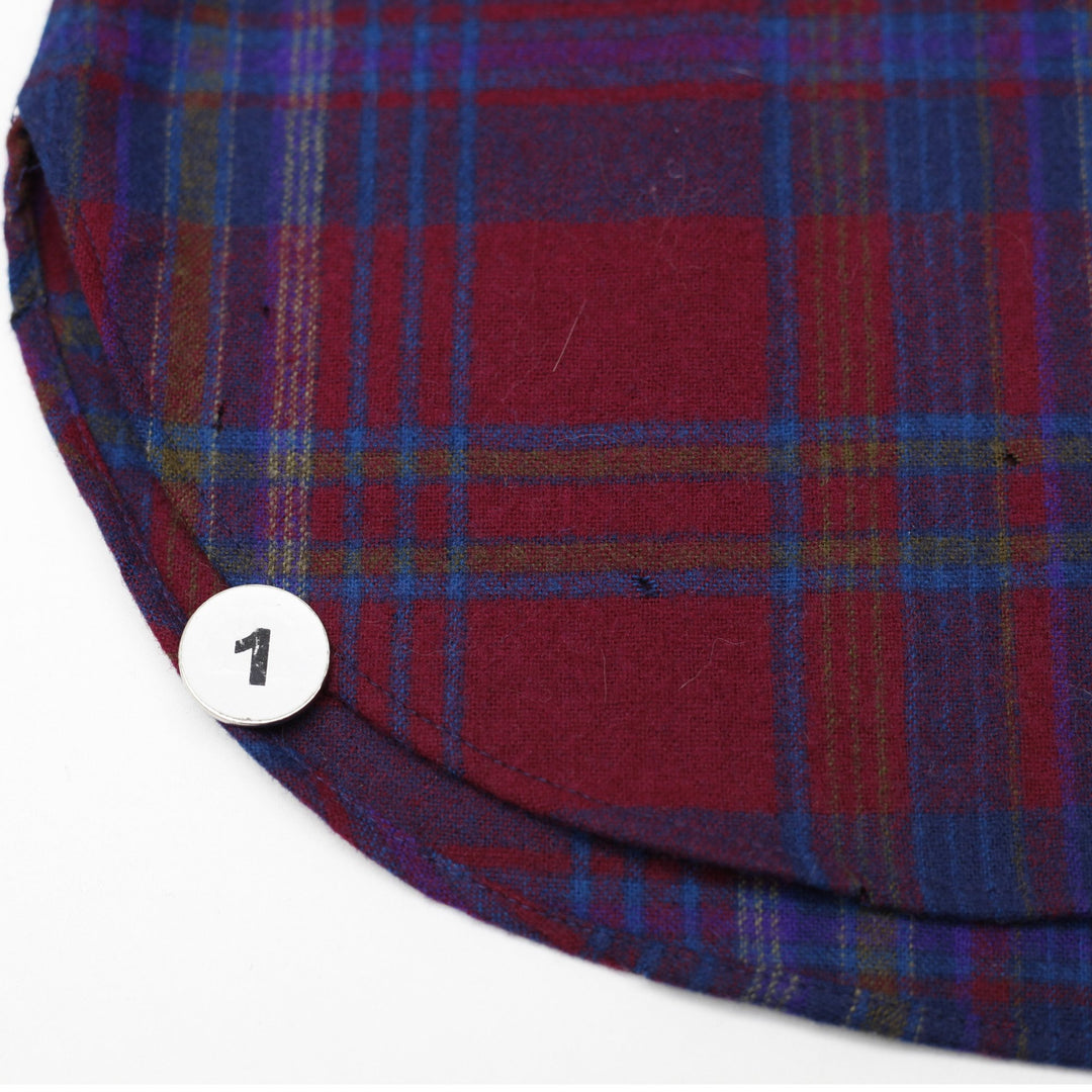 Vintage 70s Pendleton Virgin Wool Plaid Elbow Patch Shirt Medium USA