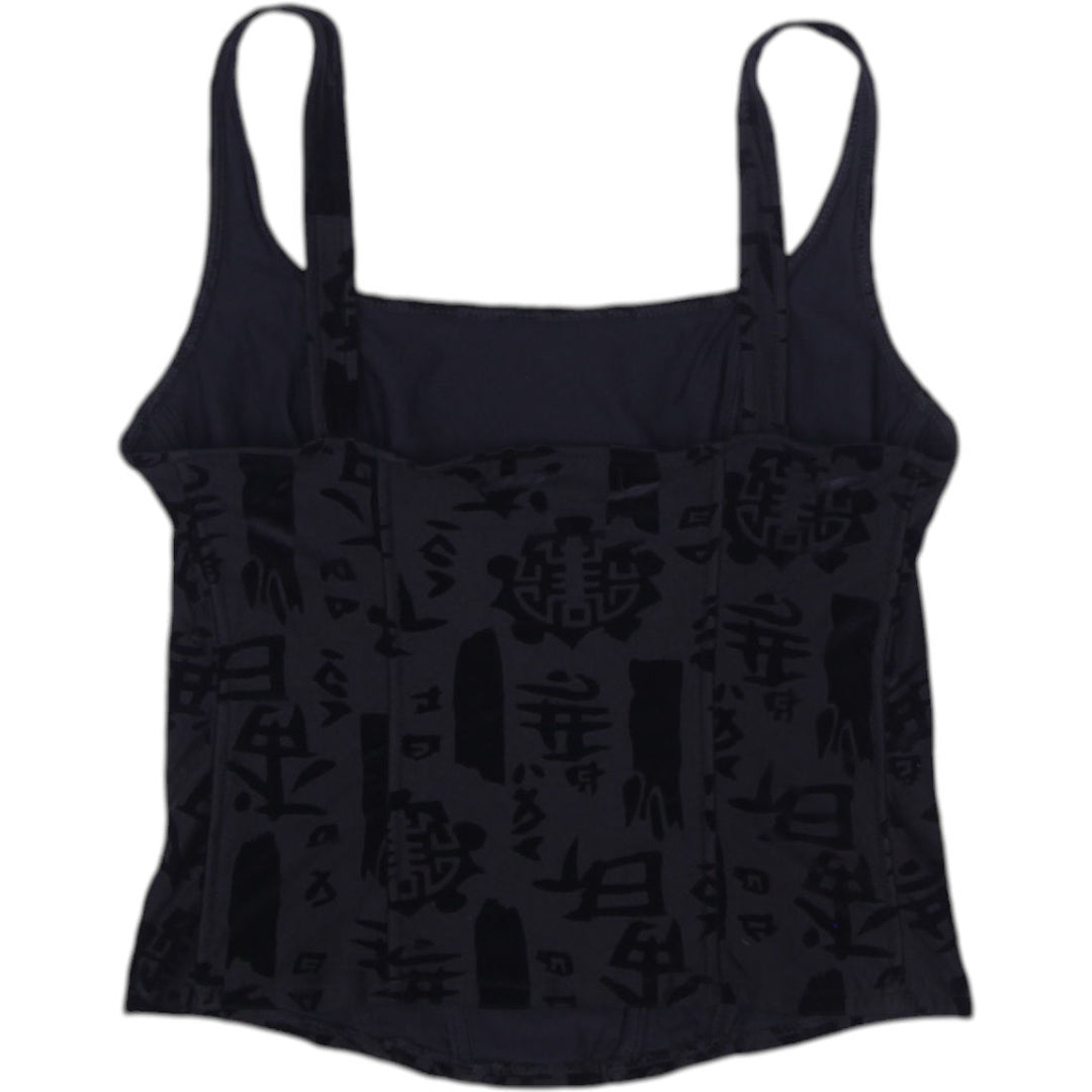 Y2K Ladies Patterned Strappy Tank Top Size L | Migration_Y2K Tops - Side View | Fashion Rerun