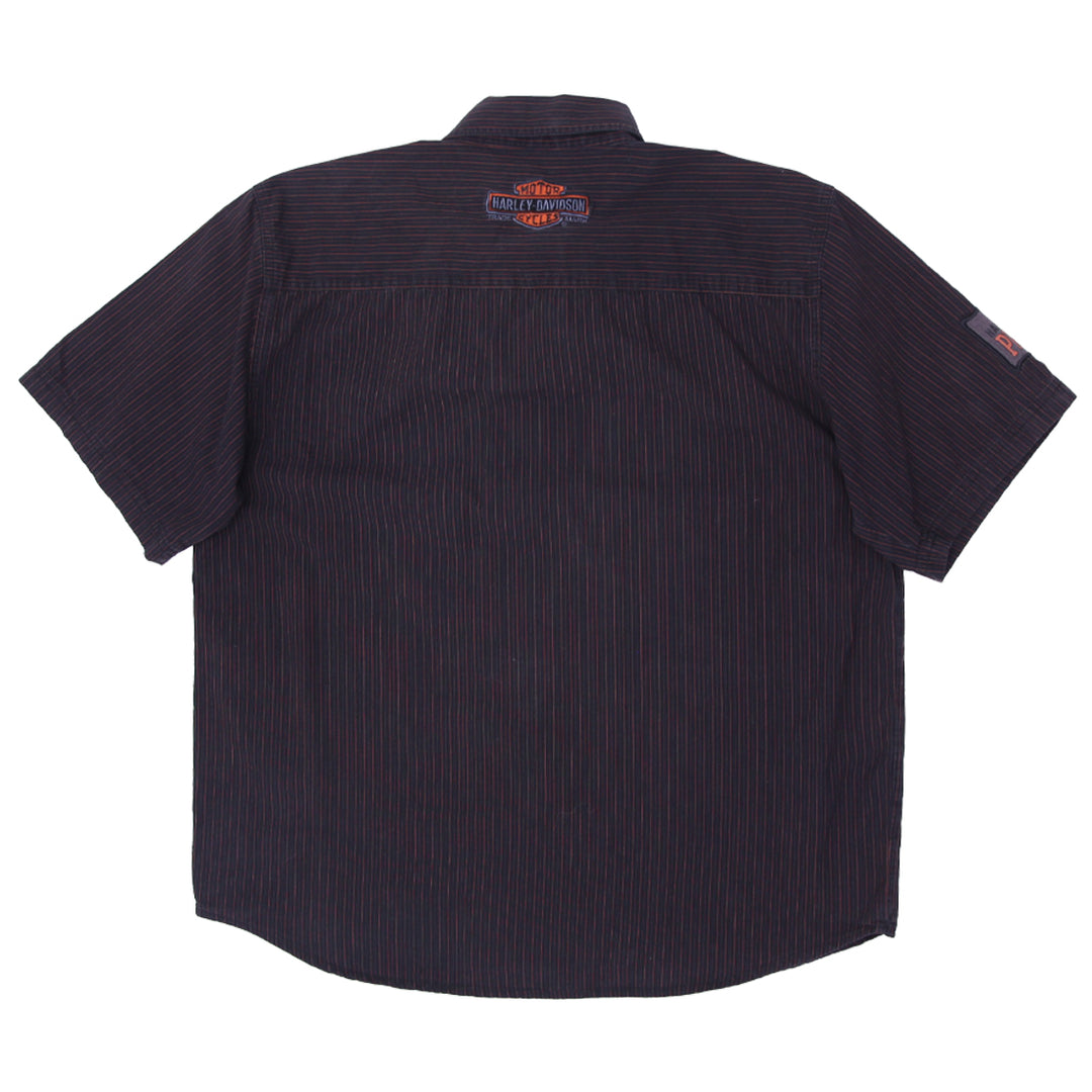 Mens Harley Davidson Motorcycles Pre-Luxe Striped Shirt - Fashion Rerun Vintage Migration_Shirt