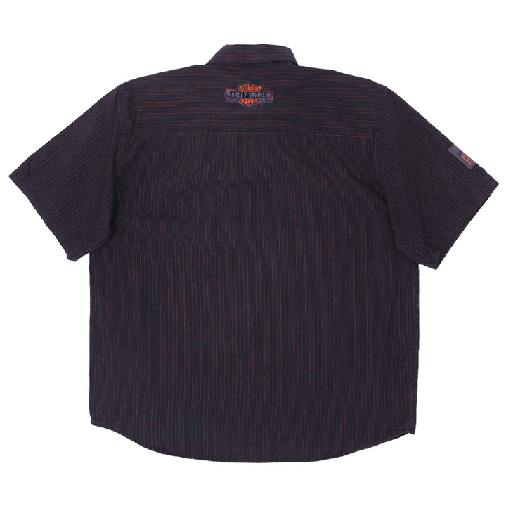 Mens Harley Davidson Motorcycles Pre-Luxe Striped Shirt - Fashion Rerun Vintage Migration_Shirt