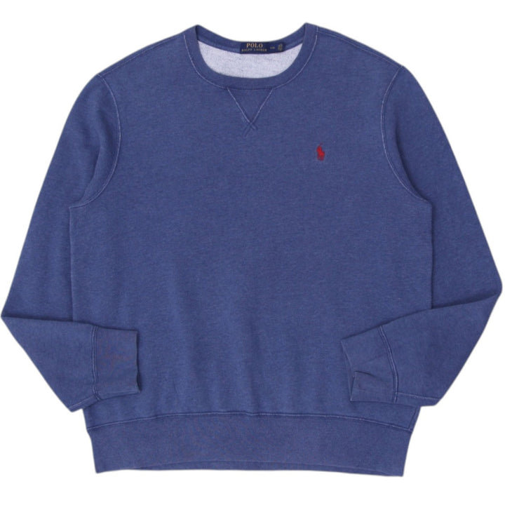 Mens Polo Ralph Lauren Blue Embroidered Logo Crewneck Sweatshirt L