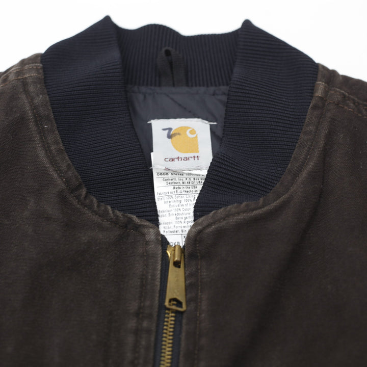 Vintage Carhartt V02 DKB Sandstone Arctic Quilt-Lined Vest Size XL