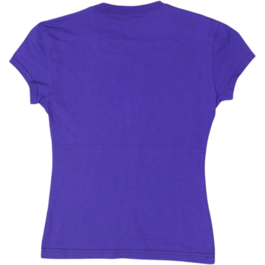 Y2K Ladies YORK Saint Lucia Jazz 2011 Graphic T-Shirt Purple Size S