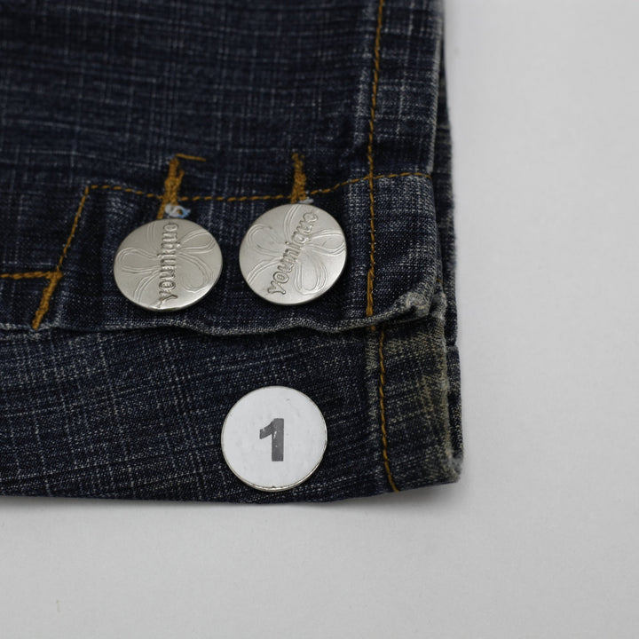 Y2K Ladies Younique Cropped Denim Blazer Jacket Size M