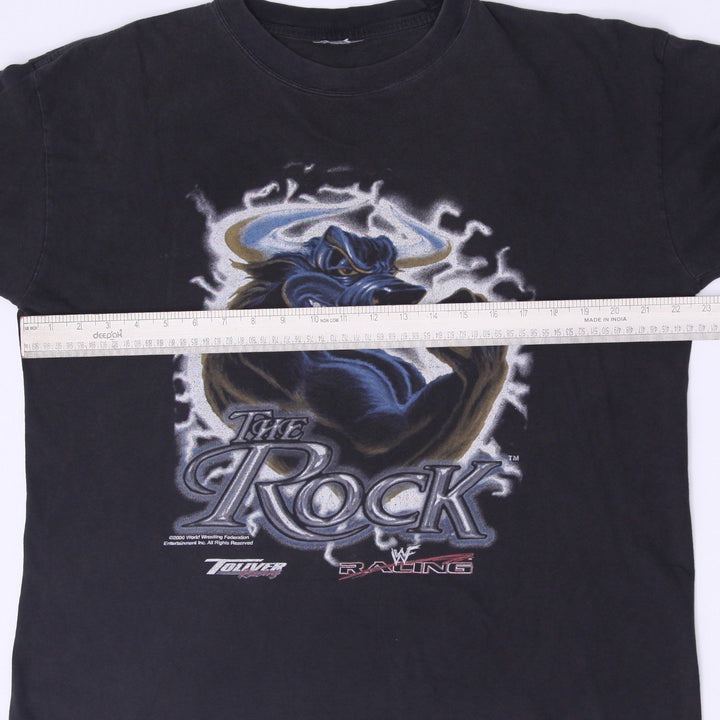Vintage Mens 2000 WWF The Rock Brahma Bull Toliver Racing T-Shirt