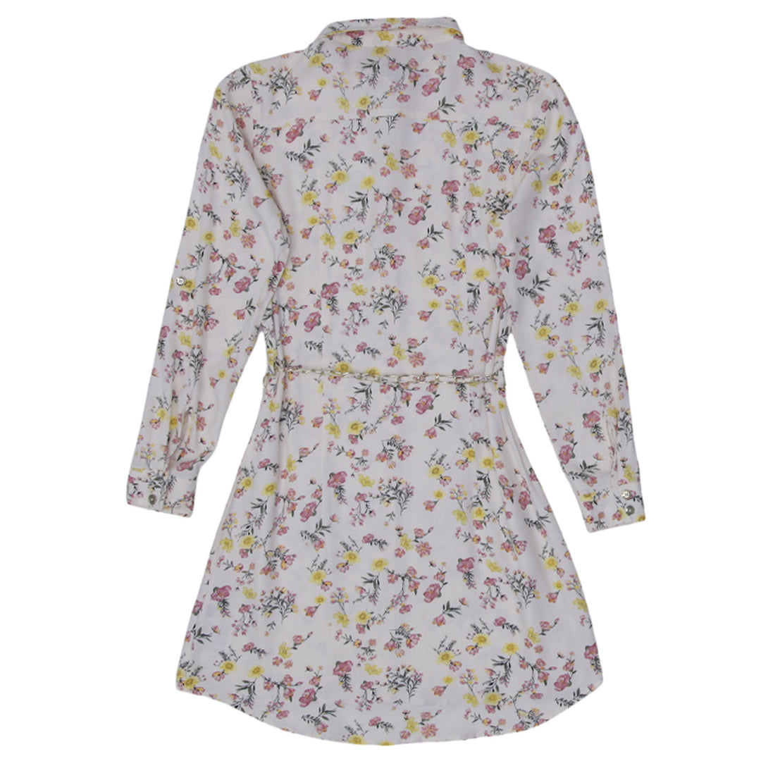 Youth Girls Guess Long Sleeve Floral Dress