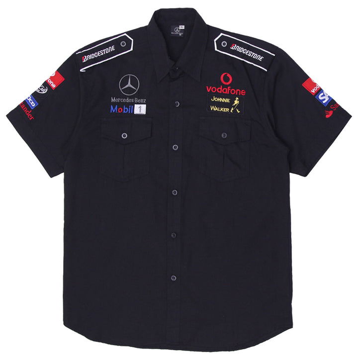 Mens Rare Mercedes Benz Mobil 1 Johnnie Walker Vodafone Shirt Size XL