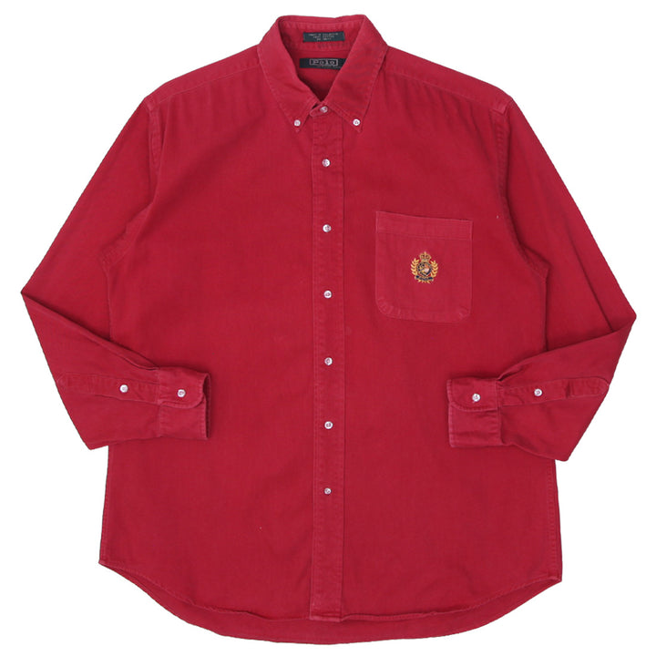 Vintage Polo by Ralph Lauren 100% Cotton Long Sleeve Shirt-Size XL, Red - Fashion Rerun Vintage Migration_Shirt