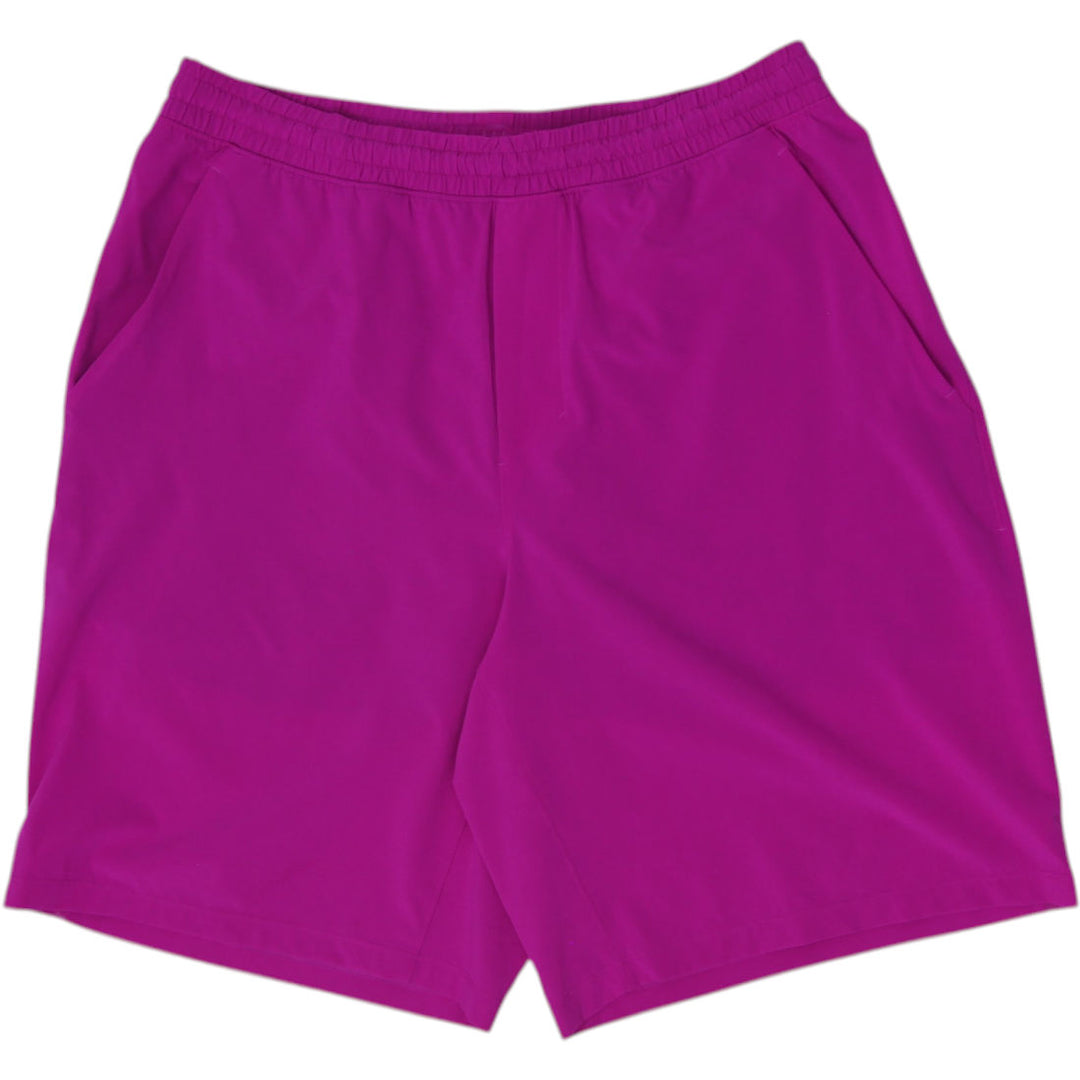 Mens Lululemon Athletic Magenta Pink Running Gym Training Shorts Elastic Waist
