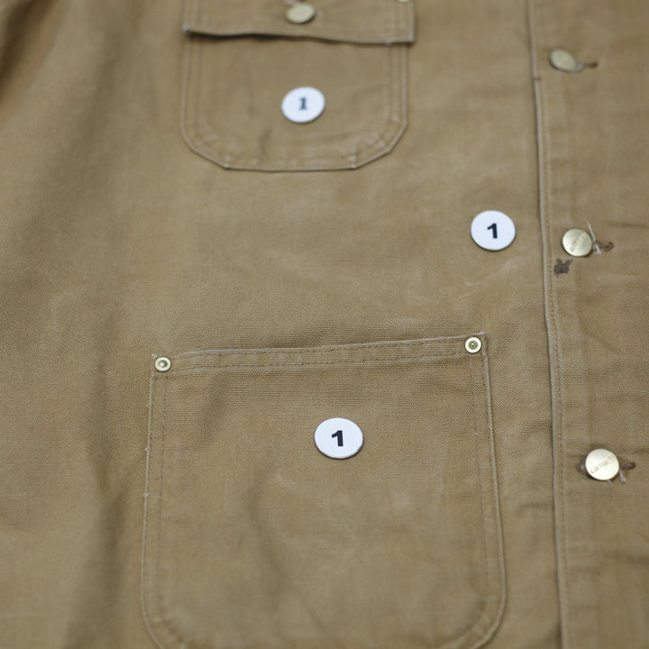 Vintage 90s Carhartt C01 BRN Blanket Lined Jacket Size 50