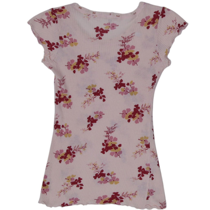 Y2K Ladies Zoey Floral  Short Sleeve Cotton Tee Size L