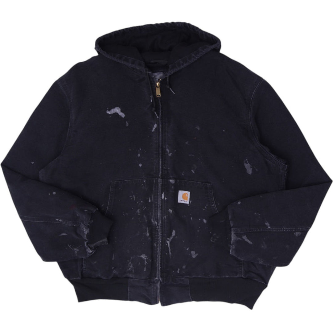 Mens Carhartt  J131-BLK Loose Fit Zip Up Hooded Jacket Size L