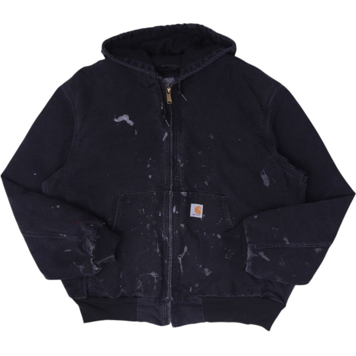 Mens Carhartt  J131-BLK Loose Fit Zip Up Hooded Jacket Size L