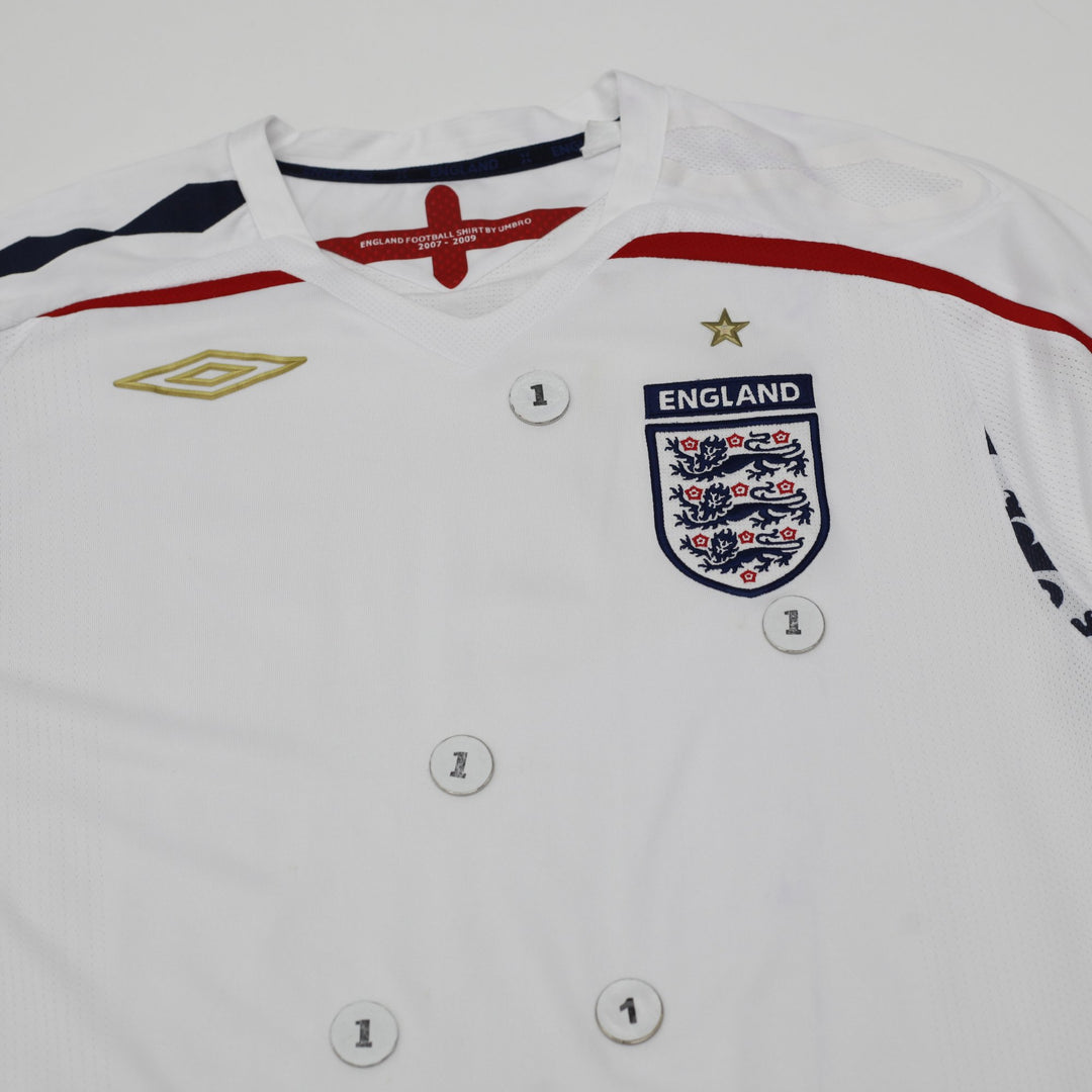 Vintage Umbro England Football 2007-2009 Home Jersey Size Large