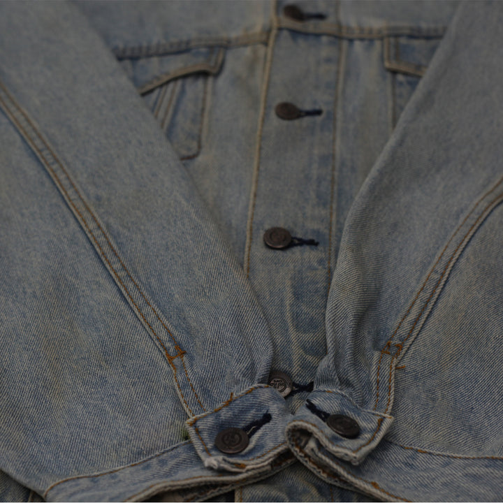 Vintage Hard Rock Café Madrid Embroidered Denim Jacket - Fashion Rerun Vintage Migration_Jacket