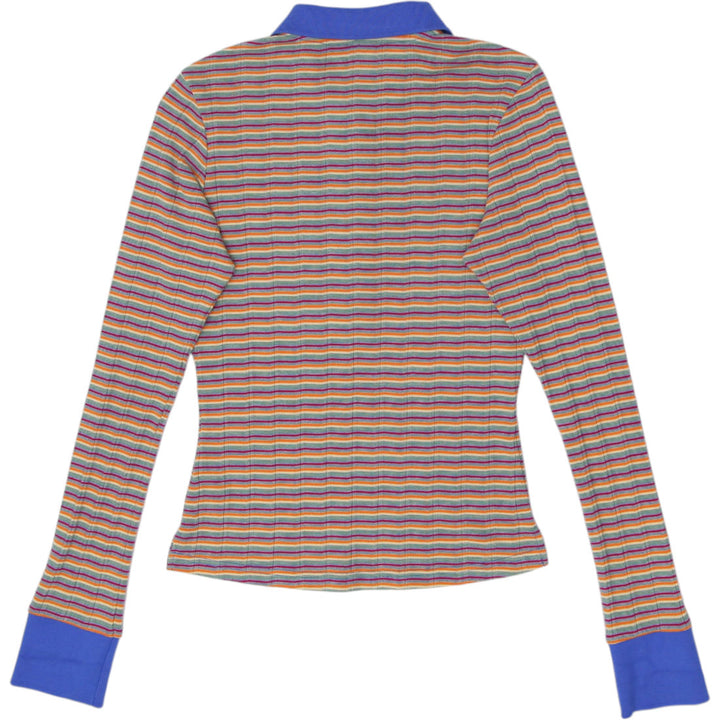 Y2K Ladies Le Tigre Polo Striped Multicolor Long Sleeve Top Size M