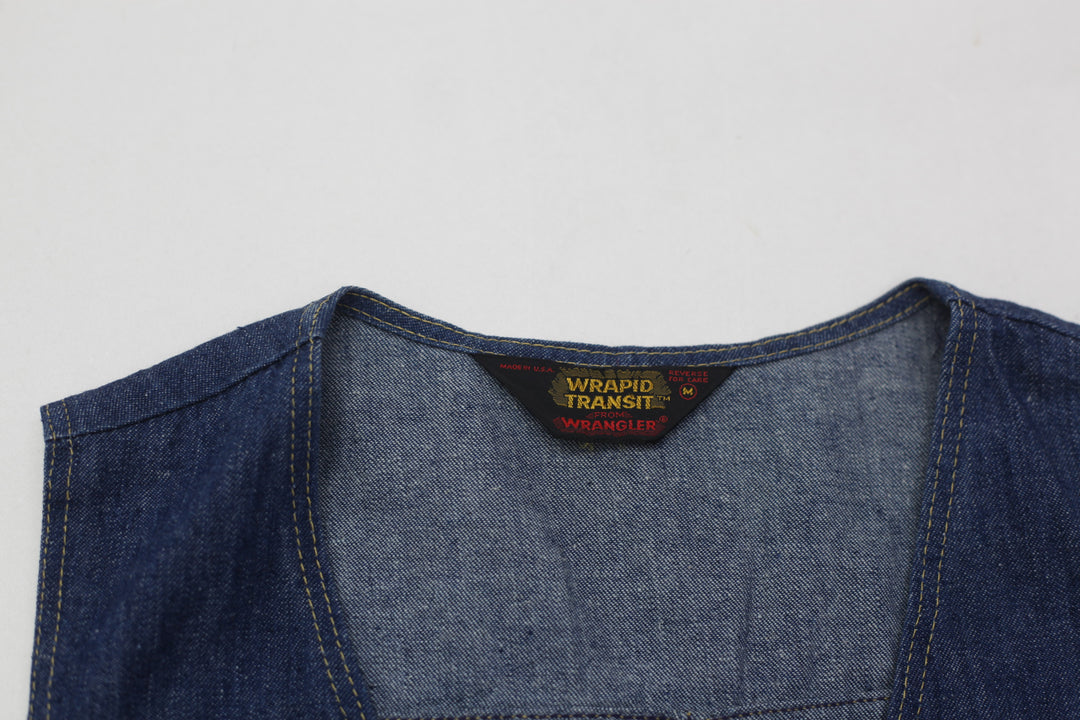 Vintage Ladies Wrapid Transit From Wrangler Made In USA Denim Vest
