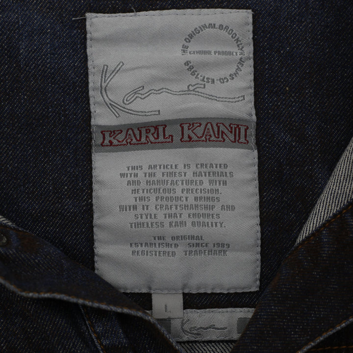 Mens Embroidered Karl Kani Trucker Denim Jacket