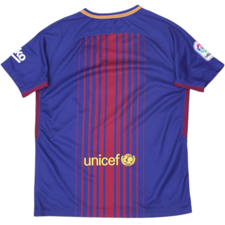 Youth Boys Nike FC Barcelona 2017-18 Home Football Soccer Jersey XL | Migration_Jerseys - Side View | Fashion Rerun