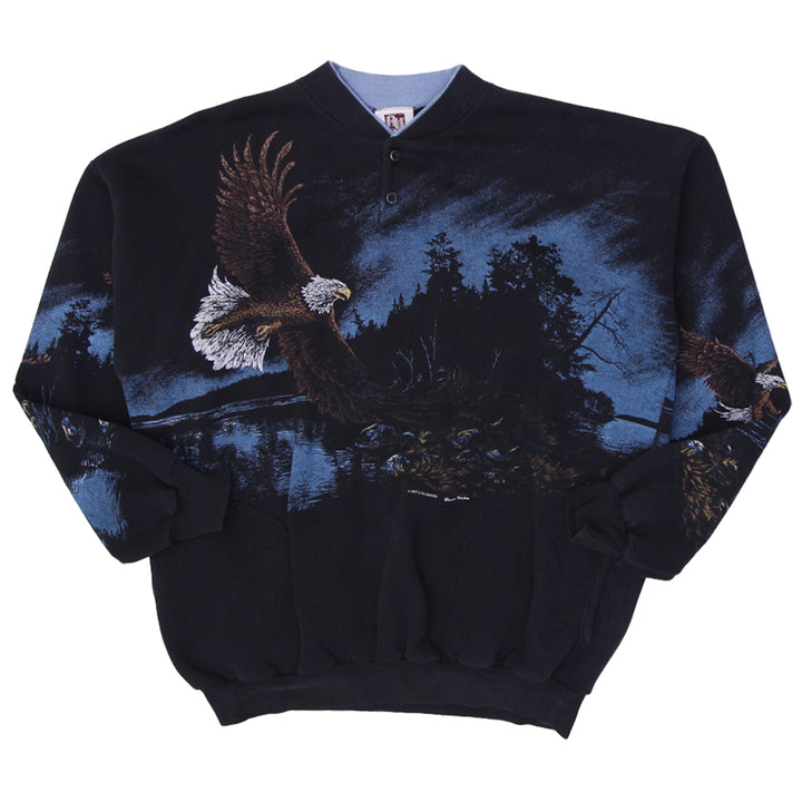 Vintage 90s Art Unlimited Sportswear Sweatshirt Eagle featuring classic oversized fit