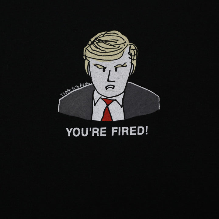 Vintage 2004 The Apprentice Donald Trump "You're Fired!" Logo XL Black T-Shirt