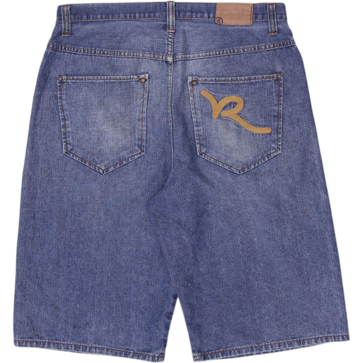 Rocawear Washed Blue Casual Style Denim Shorts Size 36 | Migration_Shorts - Side View | Fashion Rerun