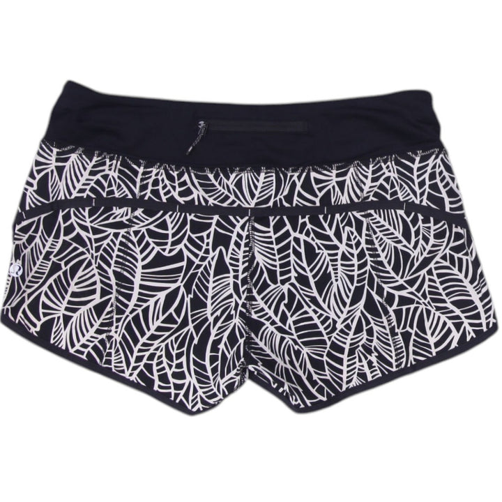 Lululemon Athletica Leaf Pattern Quick Dry Shorts Size 6 | Migration_Shorts - Side View | Fashion Rerun