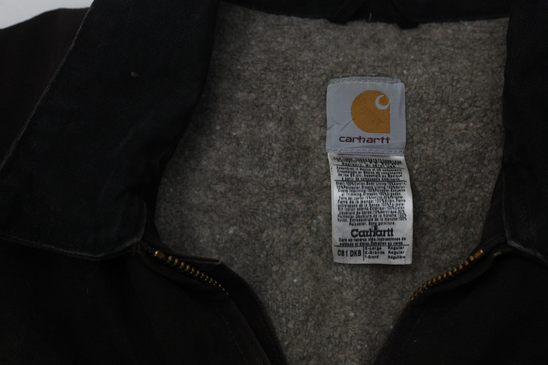Vintage Carhartt C61 DKB Sherpa Fleece Lined Detroit Jacket