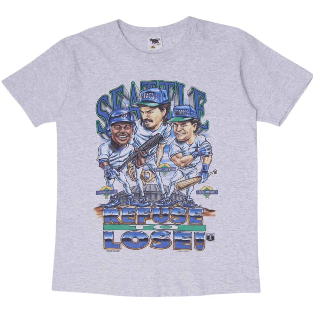 Vintage 1995 Seattle Mariners "Refuse to Lose!" MLB T-Shirt Size L