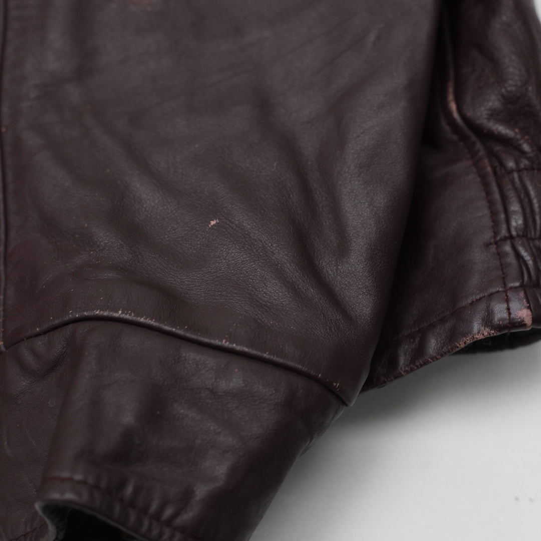 Vintage McMaster University Full Leather Varsity Jacket Size 46