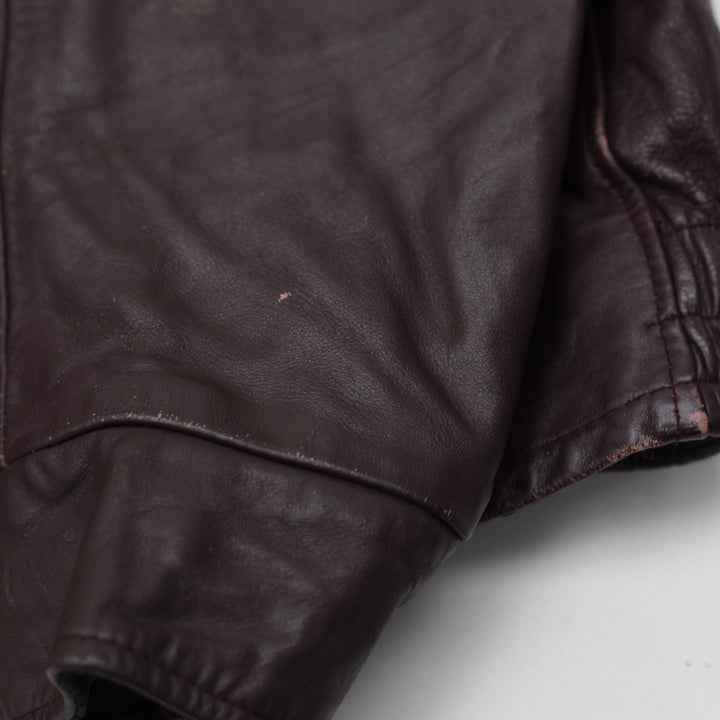 Vintage McMaster University Full Leather Varsity Jacket Size 46