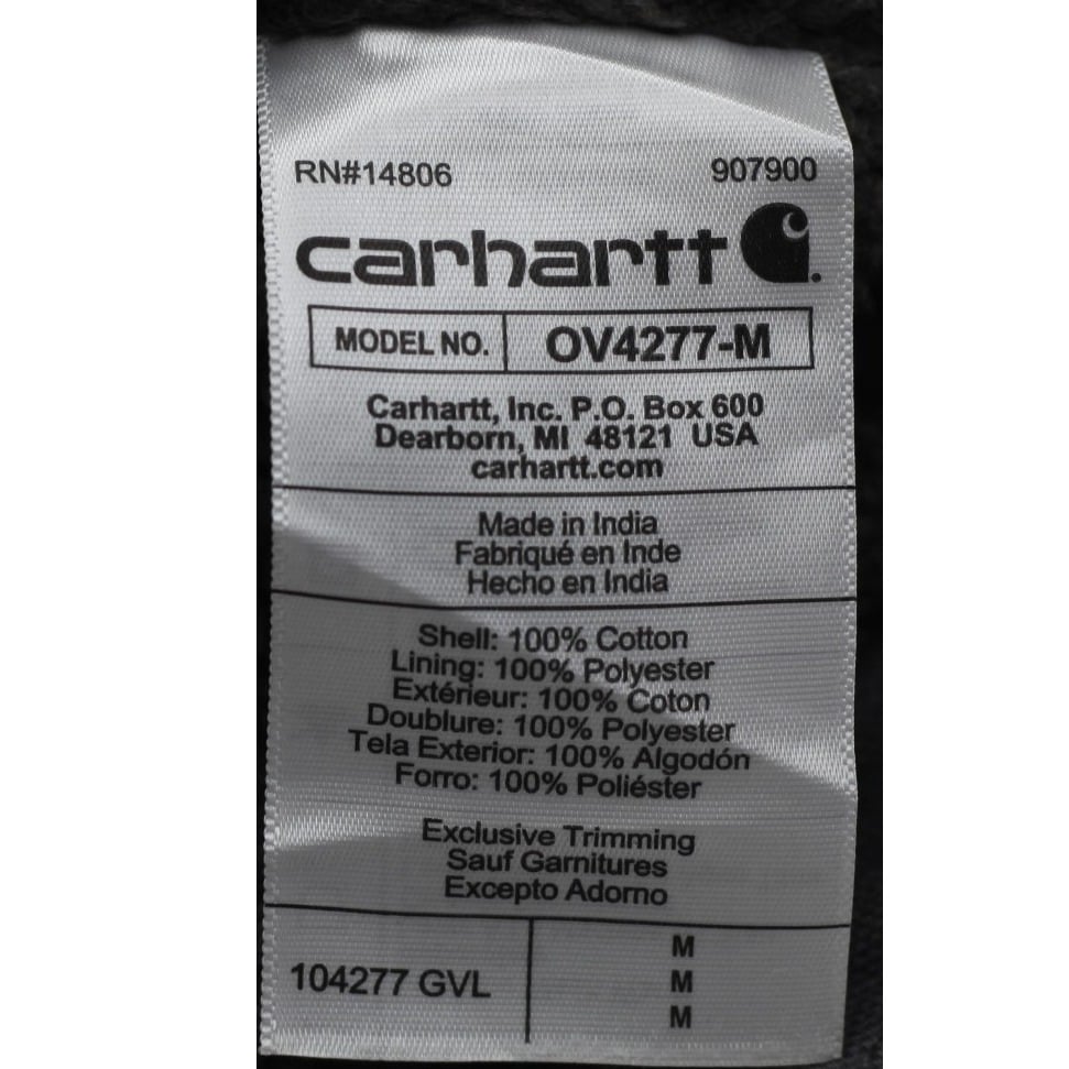 Mens Carhartt OV4277 104277 GVL Workwear Vest