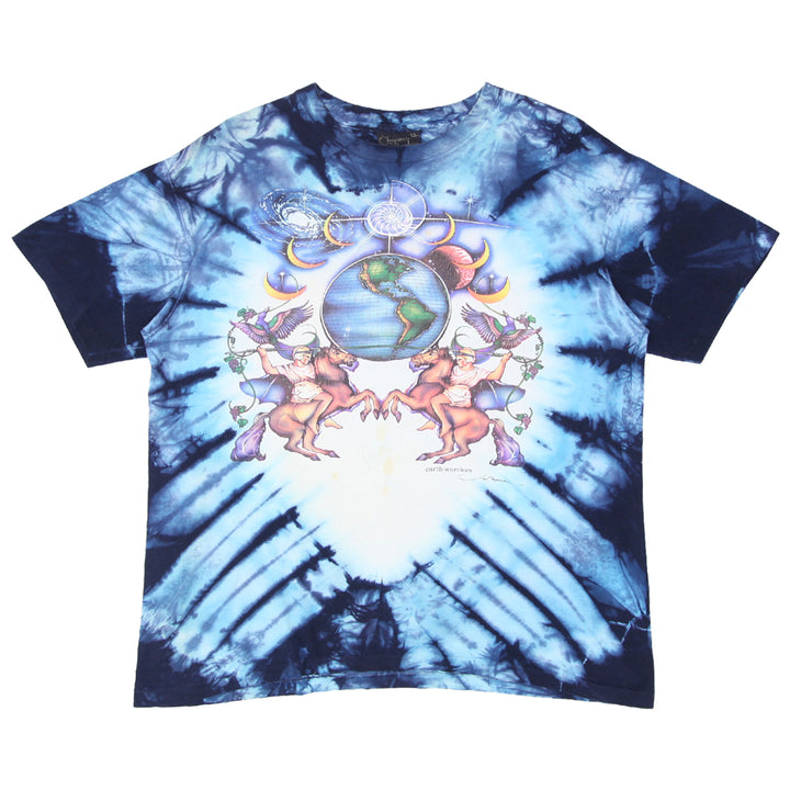 Vintage Liza Chapman Earth Warriors Tie Dye T-Shirt Single Stitch Made In The USA XL - Fashion Rerun Vintage Migration_T-Shirt