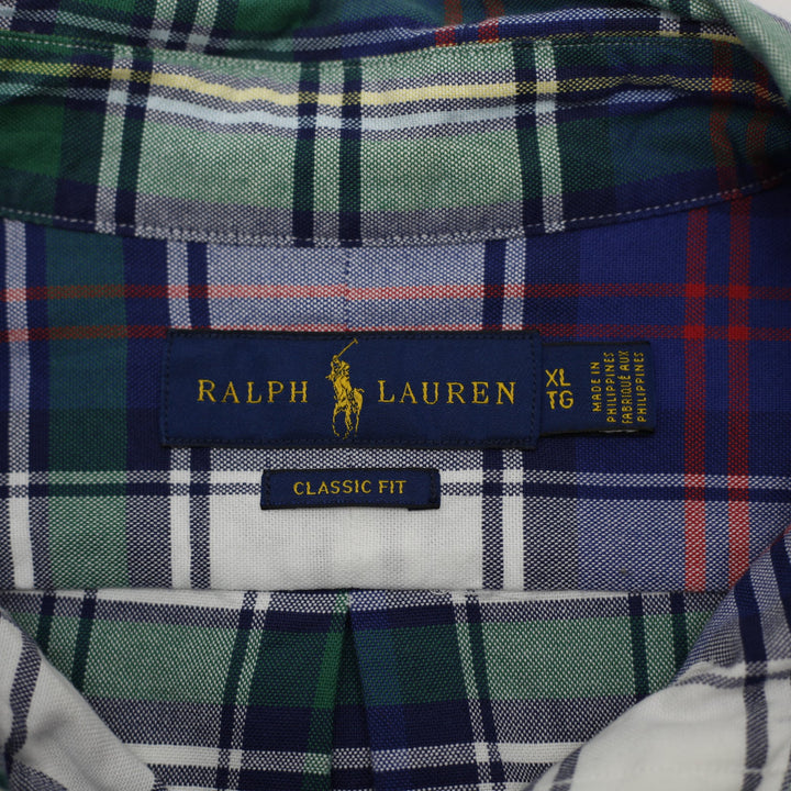 Mens Ralph Lauren Classic Fit Plaid Long Sleeve Shirt Size XL
