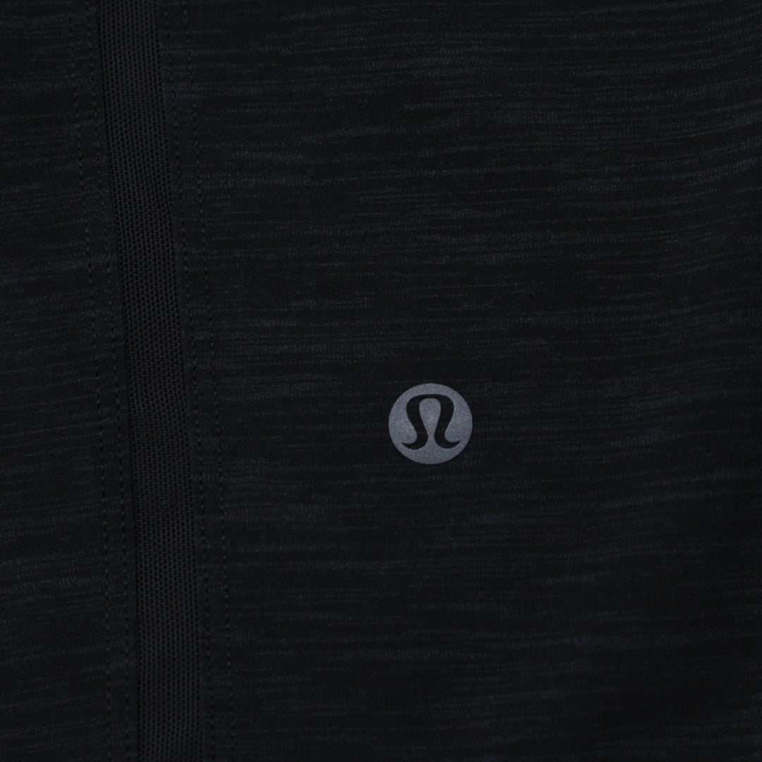 Mens Lululemon Lined Athletic Running Shorts Heathered Black Size Medium